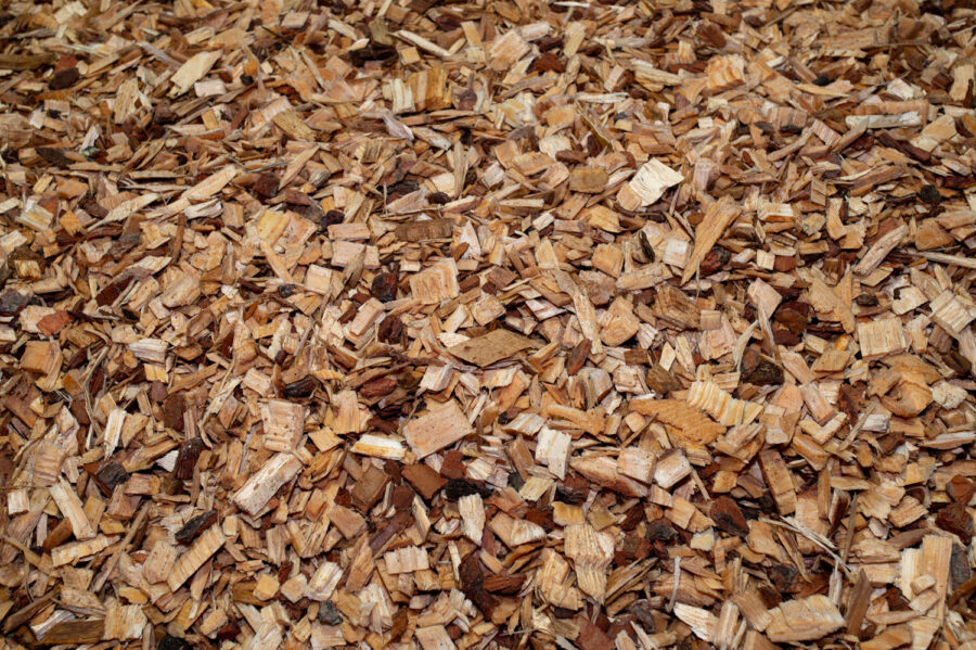 Pine chip mulch