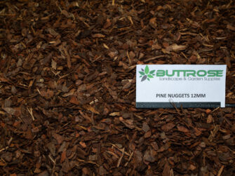 Pine nugget ground cover 12mm with label