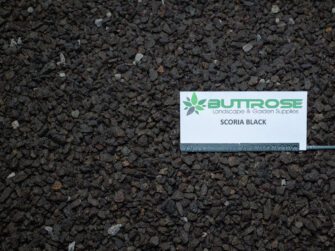Buttrose Scoria black stones garden cover